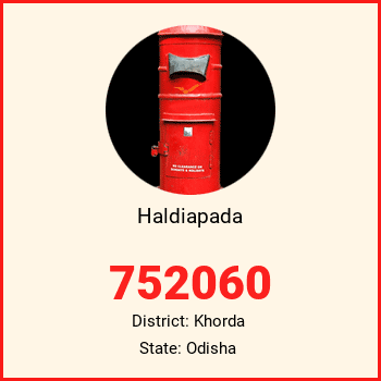 Haldiapada pin code, district Khorda in Odisha