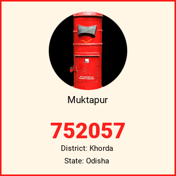 Muktapur pin code, district Khorda in Odisha