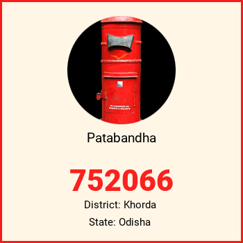 Patabandha pin code, district Khorda in Odisha