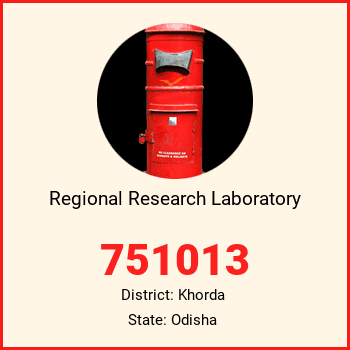 Regional Research Laboratory pin code, district Khorda in Odisha