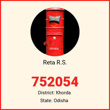 Reta R.S. pin code, district Khorda in Odisha