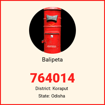 Balipeta pin code, district Koraput in Odisha