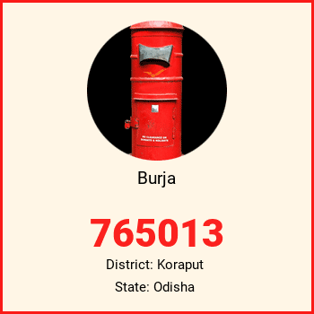 Burja pin code, district Koraput in Odisha