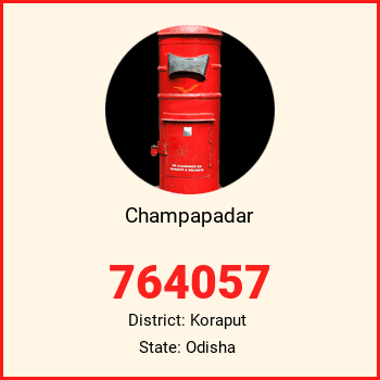 Champapadar pin code, district Koraput in Odisha
