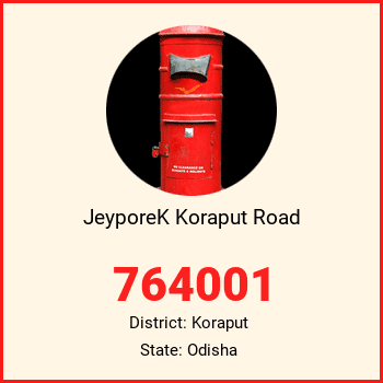JeyporeK Koraput Road pin code, district Koraput in Odisha