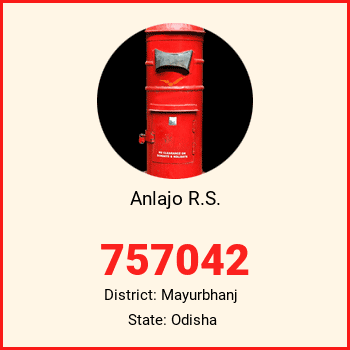 Anlajo R.S. pin code, district Mayurbhanj in Odisha