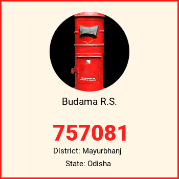 Budama R.S. pin code, district Mayurbhanj in Odisha