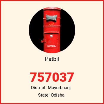 Patbil pin code, district Mayurbhanj in Odisha