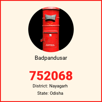 Badpandusar pin code, district Nayagarh in Odisha