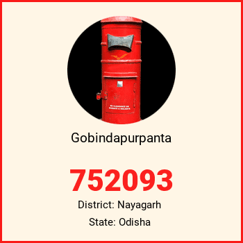 Gobindapurpanta pin code, district Nayagarh in Odisha