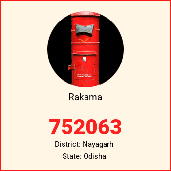 Rakama pin code, district Nayagarh in Odisha