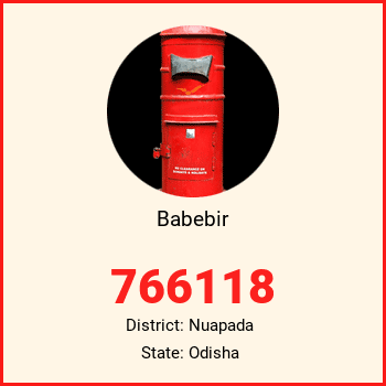 Babebir pin code, district Nuapada in Odisha
