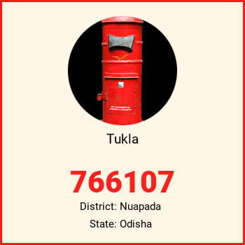 Tukla pin code, district Nuapada in Odisha