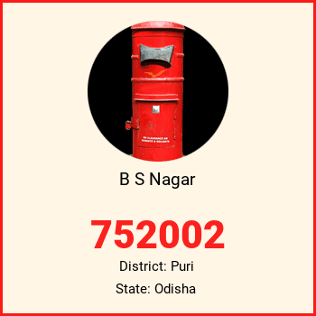 B S Nagar pin code, district Puri in Odisha