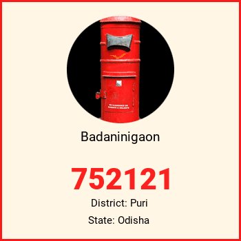 Badaninigaon pin code, district Puri in Odisha