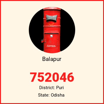 Balapur pin code, district Puri in Odisha