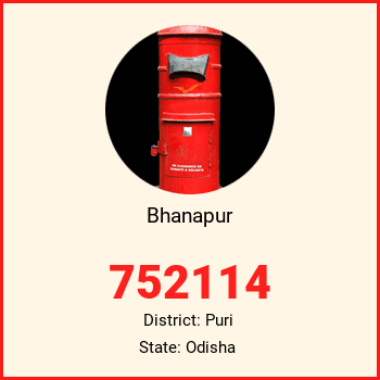 Bhanapur pin code, district Puri in Odisha