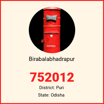 Birabalabhadrapur pin code, district Puri in Odisha