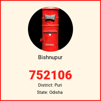 Bishnupur pin code, district Puri in Odisha