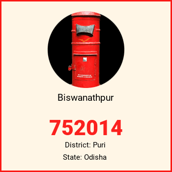 Biswanathpur pin code, district Puri in Odisha