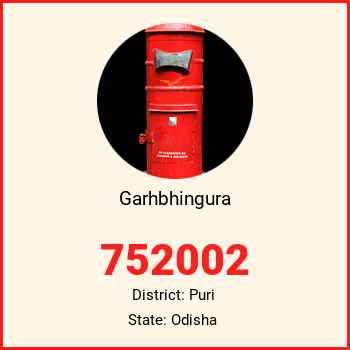 Garhbhingura pin code, district Puri in Odisha