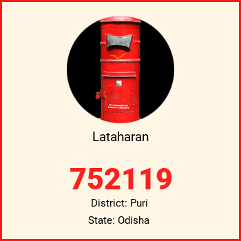 Lataharan pin code, district Puri in Odisha