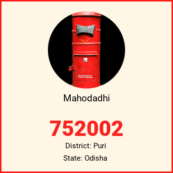 Mahodadhi pin code, district Puri in Odisha
