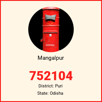 Mangalpur pin code, district Puri in Odisha