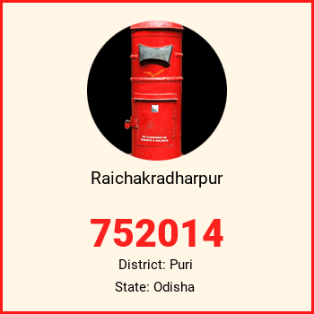 Raichakradharpur pin code, district Puri in Odisha