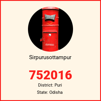 Sirpurusottampur pin code, district Puri in Odisha