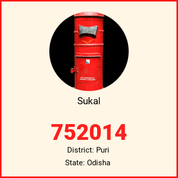 Sukal pin code, district Puri in Odisha