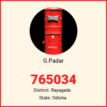 G.Padar pin code, district Rayagada in Odisha