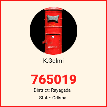 K.Golmi pin code, district Rayagada in Odisha