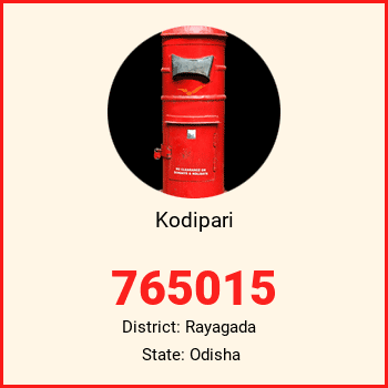 Kodipari pin code, district Rayagada in Odisha