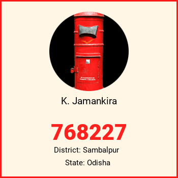 K. Jamankira pin code, district Sambalpur in Odisha