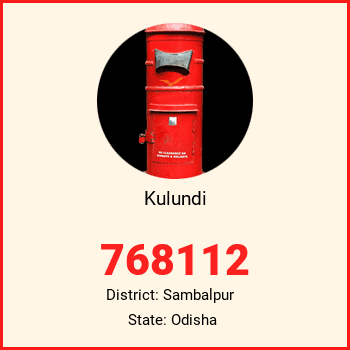 Kulundi pin code, district Sambalpur in Odisha