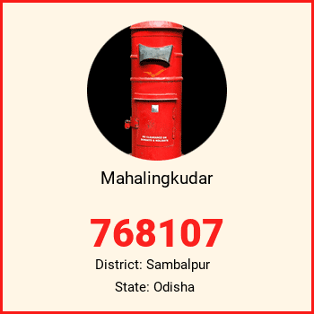 Mahalingkudar pin code, district Sambalpur in Odisha