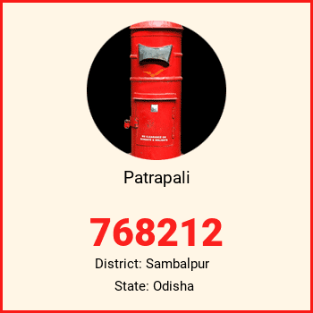 Patrapali pin code, district Sambalpur in Odisha