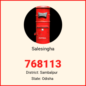 Salesingha pin code, district Sambalpur in Odisha