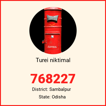 Turei niktimal pin code, district Sambalpur in Odisha