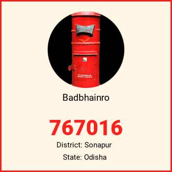 Badbhainro pin code, district Sonapur in Odisha
