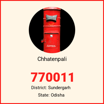 Chhatenpali pin code, district Sundergarh in Odisha