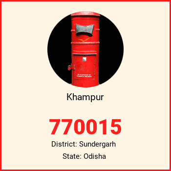 Khampur pin code, district Sundergarh in Odisha