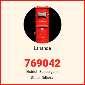 Lahanda pin code, district Sundergarh in Odisha