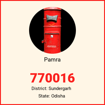 Pamra pin code, district Sundergarh in Odisha