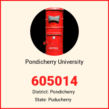 Pondicherry University pin code, district Pondicherry in Puducherry