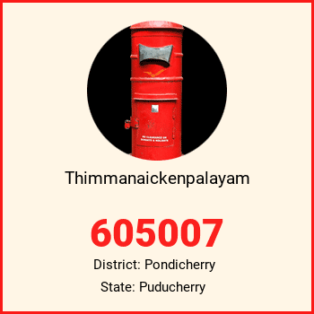 Thimmanaickenpalayam pin code, district Pondicherry in Puducherry