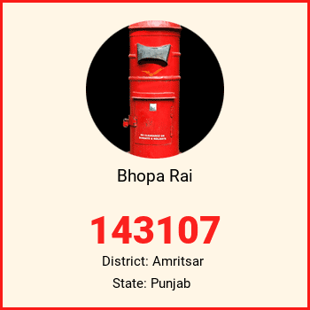 Bhopa Rai pin code, district Amritsar in Punjab
