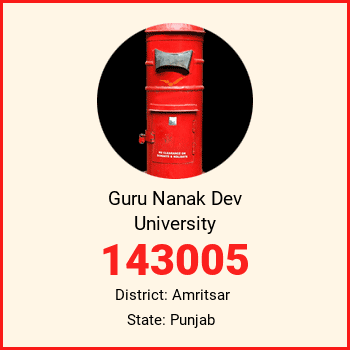 Guru Nanak Dev University pin code, district Amritsar in Punjab