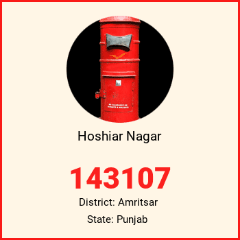 Hoshiar Nagar pin code, district Amritsar in Punjab